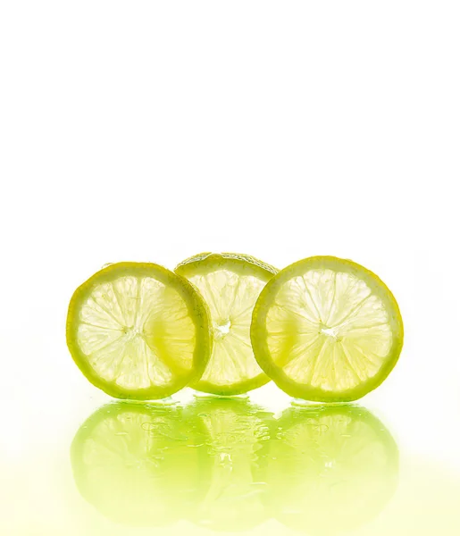 Three lime slices — Stock Photo, Image