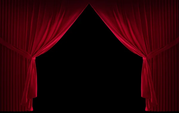 Red velvet curtain with texture — Stock Photo, Image