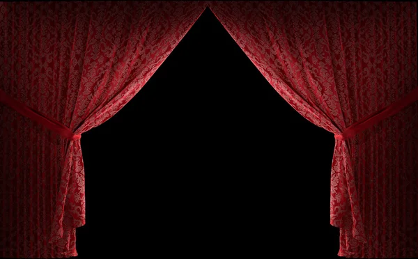 Red velvet curtain with texture — Stock Photo, Image