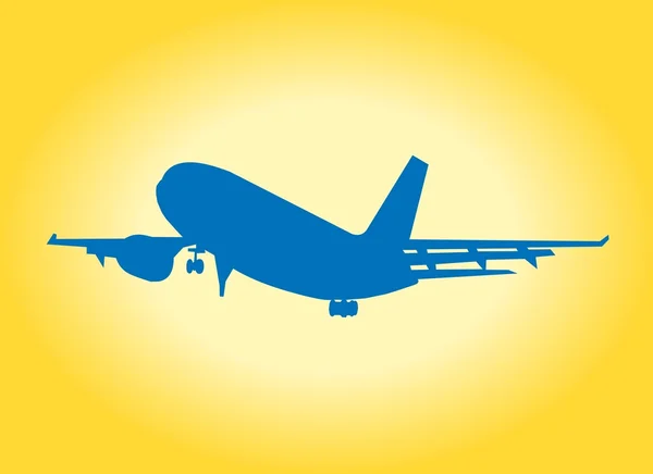 Airplane silhouette — Stock Photo, Image