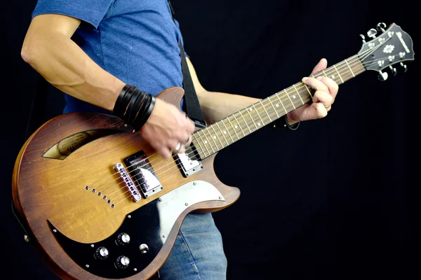 Rock posturing abd guitars — Stock Photo, Image