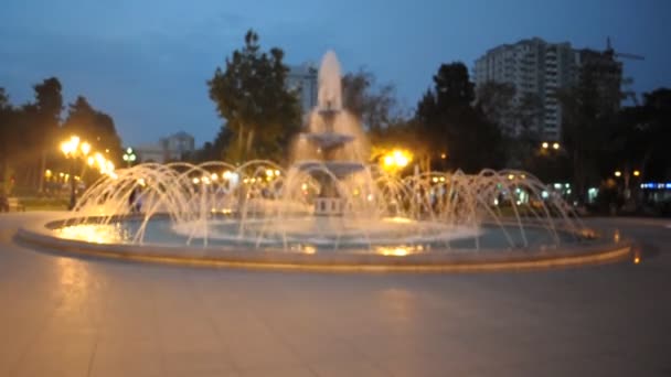 Stad fontein — Stockvideo