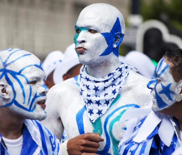 Men with face & body paint — Stock Photo, Image