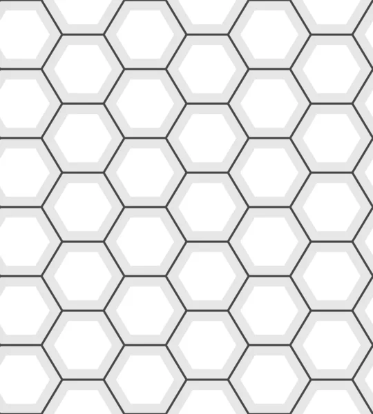 White hexagon abstract geometric seamless pattern, vector — Stock Illustration White hexagon abstract geometric seamless pattern, vector Stock Illustration