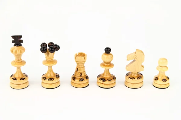 Beyaz satranç figürleri — Stok fotoğraf
