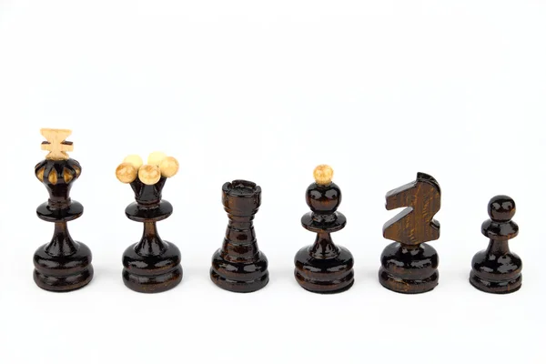 Black chess figures — Stock Photo, Image