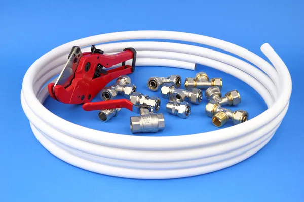 The pex pipe and armature Stock Picture