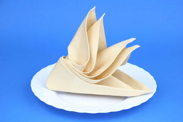 Folded napkin Stock Image