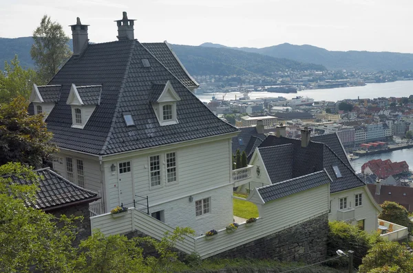 Hus i Bergen. Norge . - Stock-foto