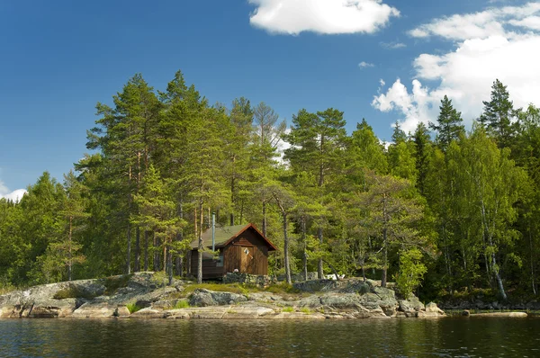 Bain en bois sur l'île — Photo