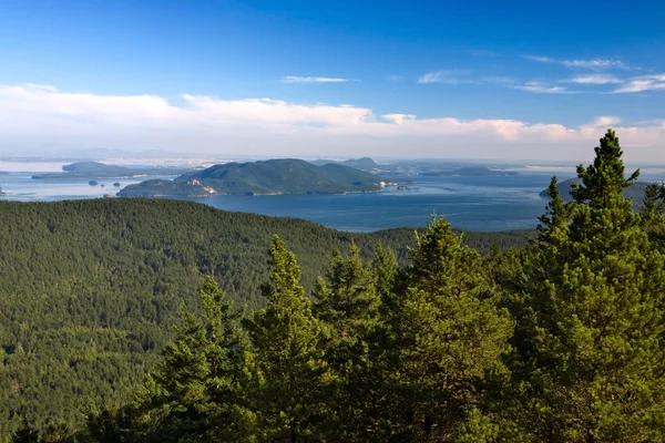 Islas San Juan desde la Isla de Orcas — Foto de Stock