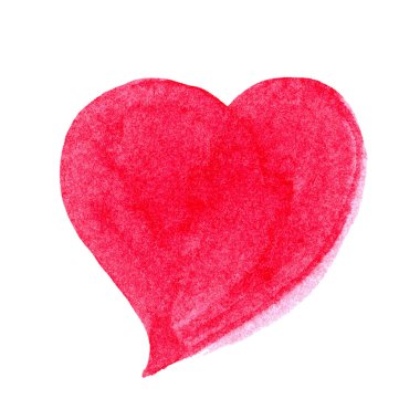 kalp şekli suluboya kırmızı etiket ve klip sanatı, pembe suluboya kalp şekli el çizimi sanat