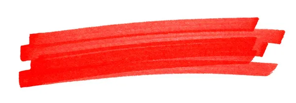 Destaque Caneta Escova Vermelha Para Marcador Marcação Escova Iluminador Para — Fotografia de Stock