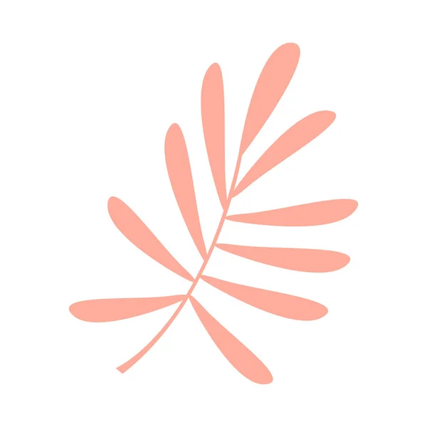 シンプルな葉 葉のグラフィックパステルカラー — ストックベクタ