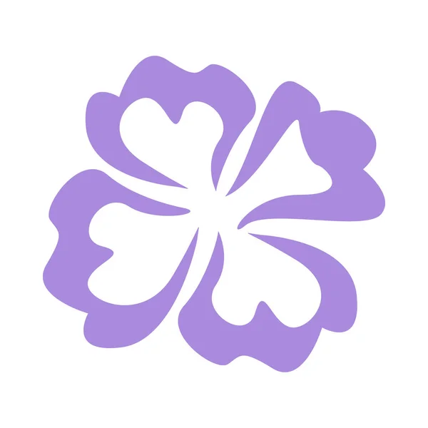 Pourpre Fleur Forme Simple Fleur Violet Graphique — Image vectorielle