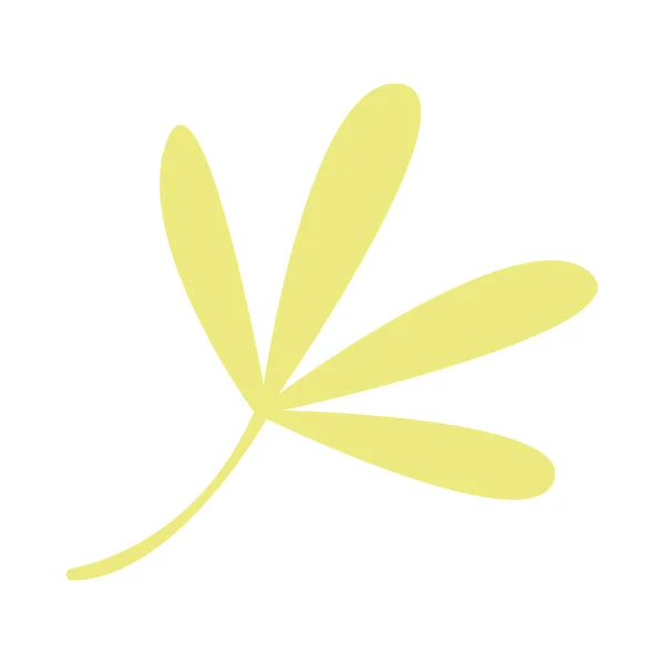 黄色の花シンプルな形花黄色のグラフィック — ストックベクタ