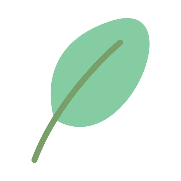 Eenvoudige Bladeren Blad Grafische Groene Kleur — Stockvector