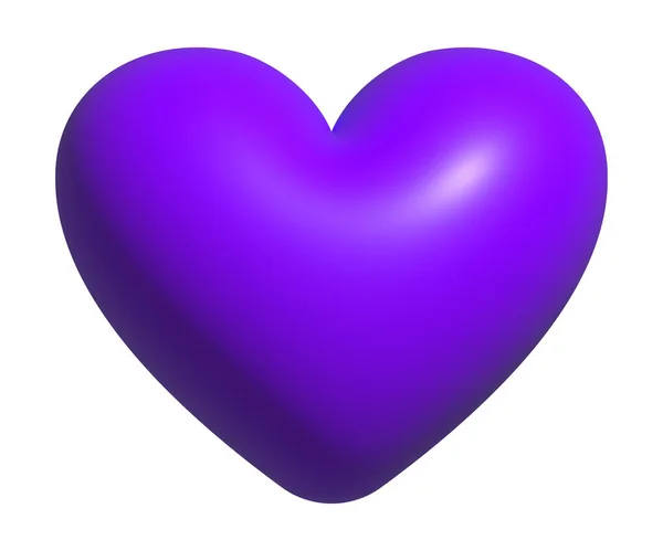 Фіолетова Форма Серця Значок Серця Любов Кнопки Емодзі — стокове фото