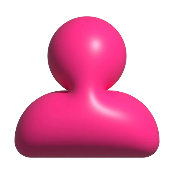 Icona Persona Pulsanti Persona Rosa Icona Emoji — Foto Stock