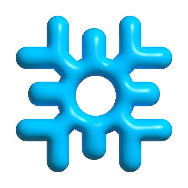 Snow Icon Ice Flakes Cool Cold Symbol Emoji — Stock Photo, Image