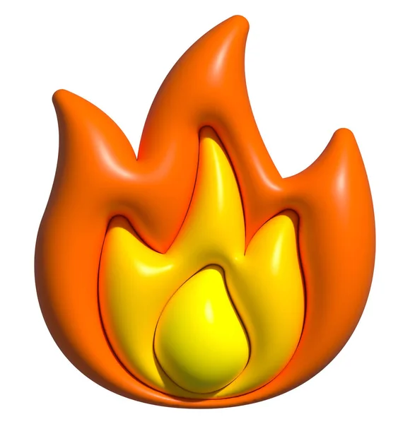 Gorąca Ikona Ogień Przyciski Płomienia Dla Emotikony — Zdjęcie stockowe
