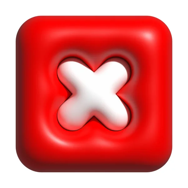 Wrong Icon Red Refuse Buttons Media Social Emoji — Stock Photo, Image