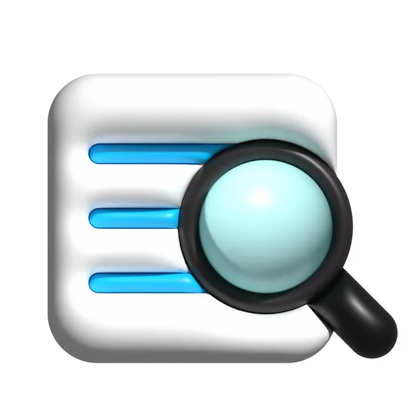 Ícone Pesquisa Botões Pesquisa Documentos Para Ícone Emoji — Fotografia de Stock