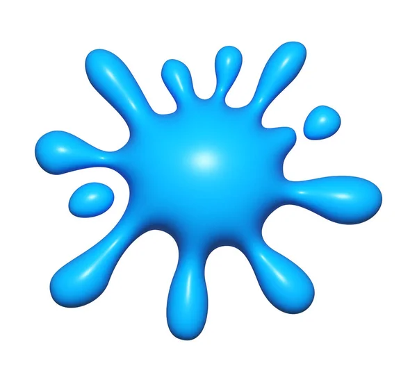 水スプラッシュ3D アクア液滴 絵文字アイコンのための水 — ストック写真