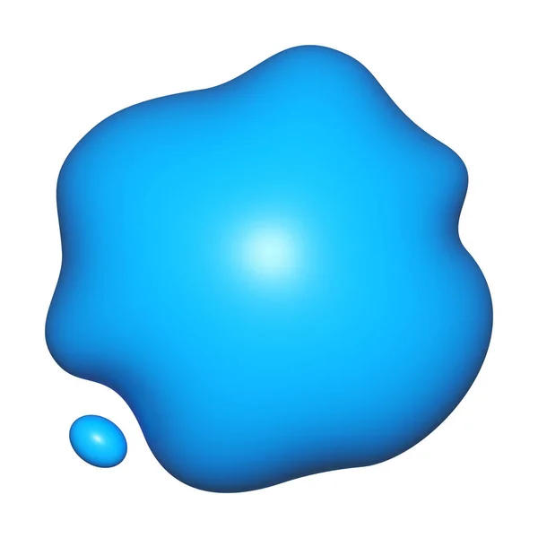 水滴3D 絵文字アイコンのための水 — ストック写真
