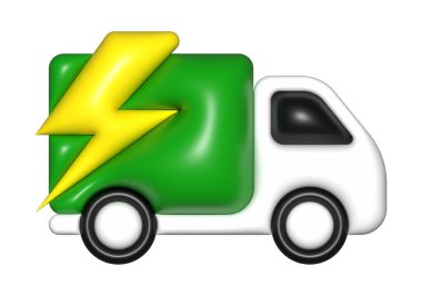 yeşil minibüs 3D, simge, ücretsiz nakliye, hızlı teslimat