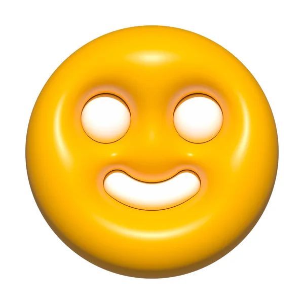Emoji Face Icon Yellow Emoji Circle Face — Zdjęcie stockowe