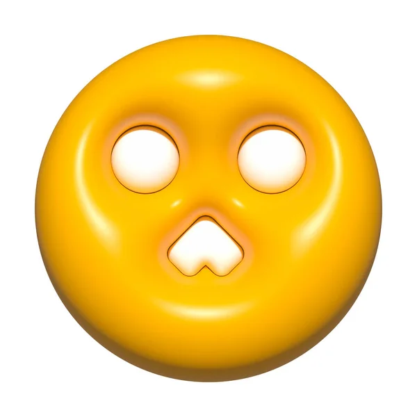 Emoji Face Icon Yellow Emoji Circle Face — Stockfoto