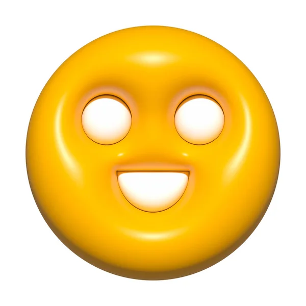 Emoji Face Ícone Amarelo Emoji Círculo Rosto — Fotografia de Stock