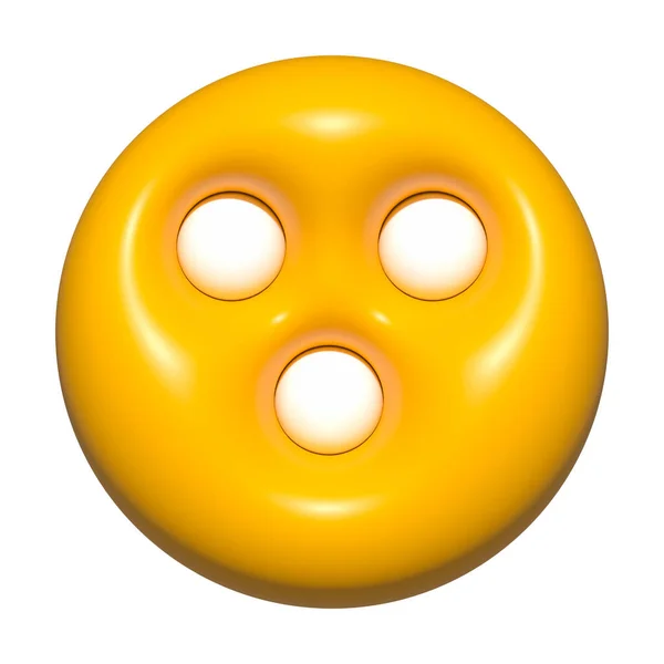 Emoji Face Ícone Amarelo Emoji Círculo Rosto — Fotografia de Stock