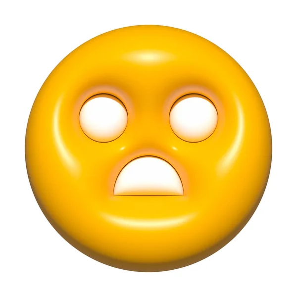 Emotikony Twarz Ikona Żółty Emoji Koło Twarz — Zdjęcie stockowe