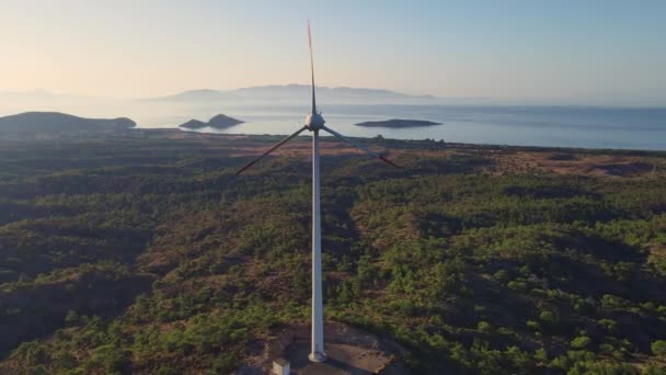 Alternative Energy Windenergie Turbines Station Hernieuwbare Energie Voor Duurzame Ontwikkeling — Stockvideo