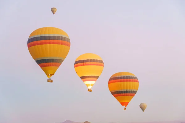 Balões Coloridos Céu Nascer Sol Capadócia Turquia — Fotografia de Stock