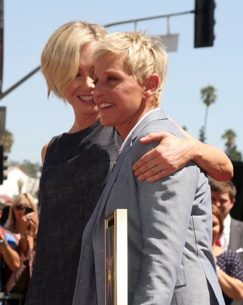 Portia derossi en ellen degeneres — Stockfoto