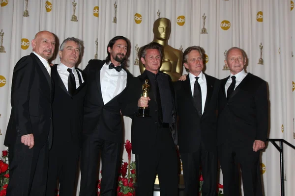 Sir Ben Kingsley, Robert DeNiro, Sean Penn, Michael Douglas, Adrien Brody, Sir Anthony Hopkins — Stock Photo, Image