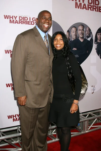 Magic & Cookie Johnson — Stockfoto