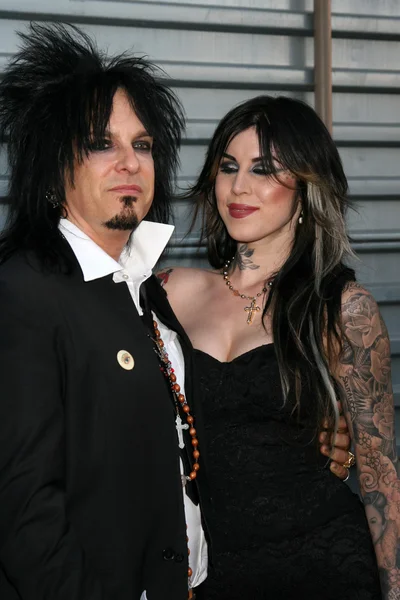 Nikki Sixx and Kat Von D — Stock Photo, Image