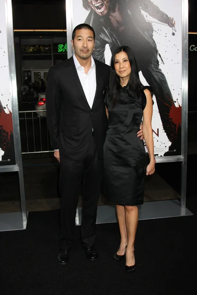 Lisa Ling & Her husband — Stock Photo, Image