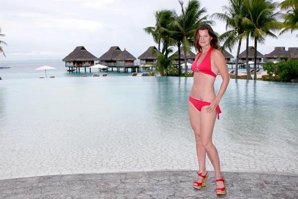Heather Tom in Bora Bora — Stockfoto