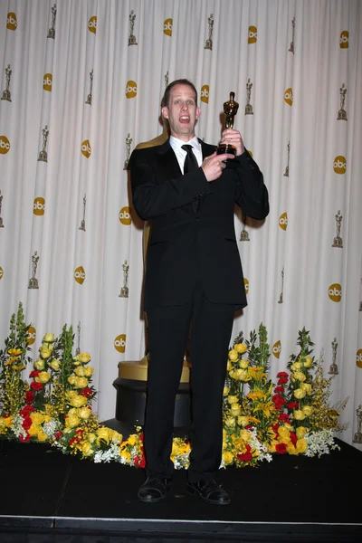 Director Pete Docter, winner of Best Animated Feature award for 'Up,' — 图库照片