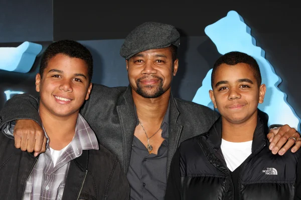 Cuba Gooding Jr ve oğulları — Stok fotoğraf