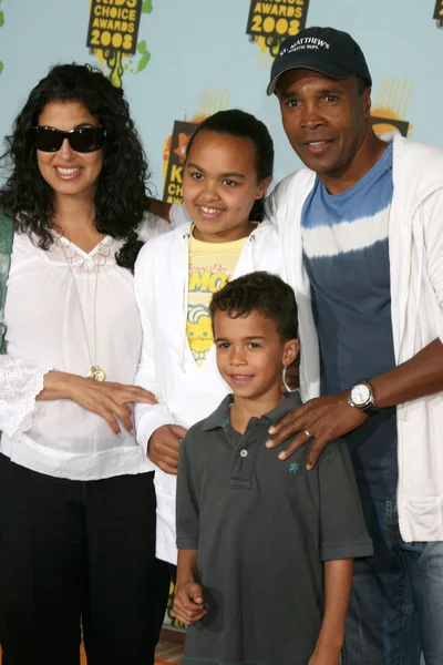 Suger Ray Leonard & familie — Stockfoto