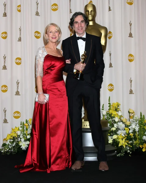 Helen mirren & daniel day Lewisa — Zdjęcie stockowe