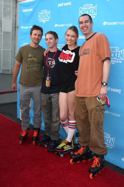 Breckin Meyer, Seth Green, Clare Grant, and Matthew Senreich — Stock Photo, Image