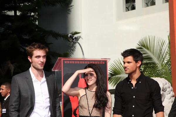 Robert Pattinson, Kristen Stewart, Taylor Lautner — Zdjęcie stockowe