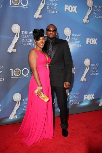 Omar Epps & Wife — Stock Photo, Image